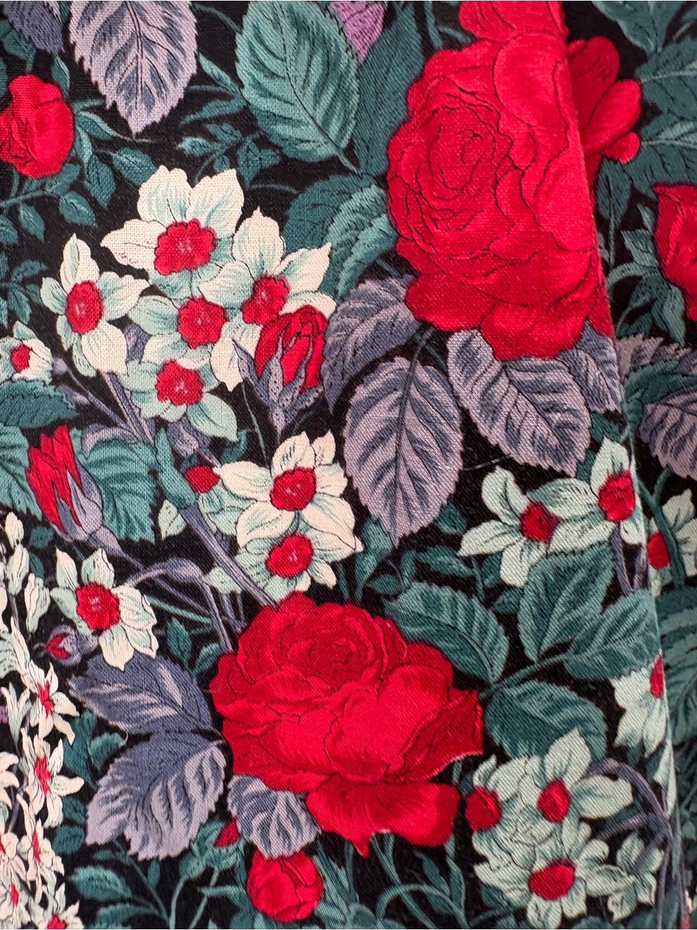 Vintage Suttles and Seawinds Floral Midi Dress Cottagecore Romantic Prairie - Picture 10 of 12